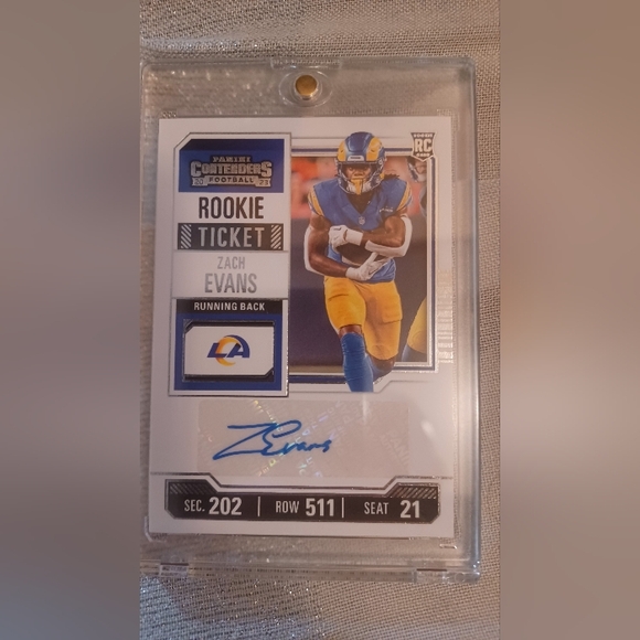 Zach Evans Rookie Ticket Football Card. - Picture 1 of 2